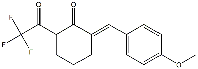 2-(E)-(p-Methoxybenzylidene)-6-(trifluoroacetyl)cyclohexanone 结构式