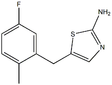 5-(5-FLUORO-2-METHYLBENZYL)-1,3-THIAZOL-2-AMINE 结构式