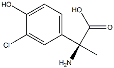 (2S)-2-AMINO-2-(3-CHLORO-4-HYDROXYPHENYL)PROPANOIC ACID 结构式