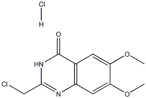 2-(CHLOROMETHYL)-6,7-DIMETHOXYQUINAZOLIN-4(3H)-ONE HYDROCHLORIDE 结构式