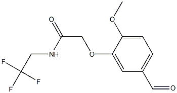 2-(5-FORMYL-2-METHOXYPHENOXY)-N-(2,2,2-TRIFLUOROETHYL)ACETAMIDE 结构式