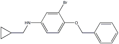 (1S)[3-BROMO-4-(PHENYLMETHOXY)PHENYL]CYCLOPROPYLMETHYLAMINE 结构式