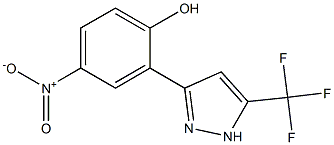 4-NITRO-2-[5-(TRIFLUOROMETHYL)-1H-PYRAZOL-3-YL]PHENOL 结构式