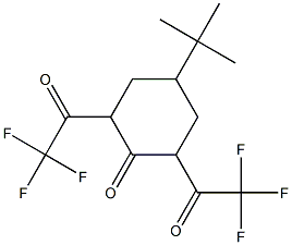 4-TERT-BUTYL-2,6-BIS(TRIFLUOROACETYL)CYCLOHEXANONE 结构式