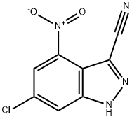 6-氯-4-硝基-3-氰基-吲唑 结构式