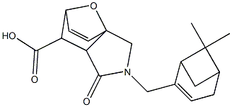 3-(6,6-DIMETHYL-BICYCLO[3.1.1]HEPT-2-EN-2-YLMETHYL)-4-OXO-10-OXA-3-AZA-TRICYCLO[5.2.1.0(1,5)]DEC-8-ENE-6-CARBOXYLIC ACID 结构式