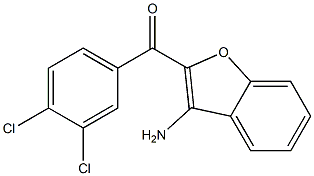 (3-AMINO-BENZOFURAN-2-YL)-(3,4-DICHLORO-PHENYL)-METHANONE 结构式