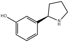 3-((2R)PYRROLIDIN-2-YL)PHENOL 结构式