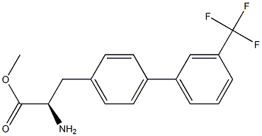 Methyl (2R)-2-amino-3-(4-[3-(trifluoromethyl)phenyl]phenyl)propanoate 结构式
