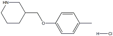 3-[(4-METHYLPHENOXY)METHYL]PIPERIDINE HYDROCHLORIDE 结构式