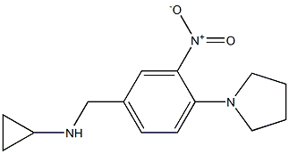 (1R)CYCLOPROPYL(3-NITRO-4-PYRROLIDINYLPHENYL)METHYLAMINE 结构式