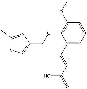 (2E)-3-[3-METHOXY-2-[(2-METHYL-1,3-THIAZOL-4-YL)METHOXY]PHENYL]ACRYLIC ACID 结构式