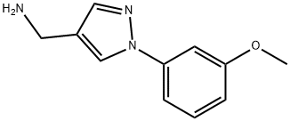 4-(氨基甲基)-1-(3-甲氧基苯基)吡唑 结构式