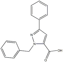 1-BENZYL-3-PHENYL-1H-PYRAZOLE-5-CARBOXYLIC ACID 结构式