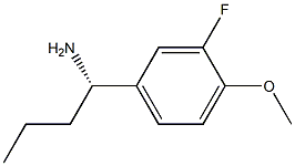 (1S)-1-(3-FLUORO-4-METHOXYPHENYL)BUTYLAMINE 结构式