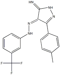 (4E)-5-IMINO-3-(4-METHYLPHENYL)-1,5-DIHYDRO-4H-PYRAZOL-4-ONE [3-(TRIFLUOROMETHYL)PHENYL]HYDRAZONE 结构式