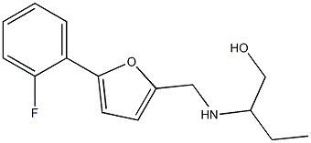 2-(((5-(2-FLUOROPHENYL)-2-FURYL)METHYL)AMINO)BUTAN-1-OL 结构式