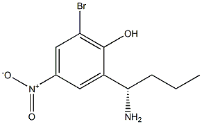 2-((1S)-1-AMINOBUTYL)-6-BROMO-4-NITROPHENOL 结构式