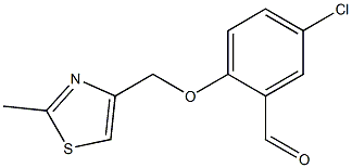 5-CHLORO-2-[(2-METHYL-1,3-THIAZOL-4-YL)METHOXY]BENZALDEHYDE 结构式