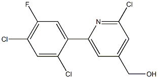 (2-Chloro-6-(2,4-dichloro-5-fluorophenyl)pyridin-4-yl)methanol 结构式