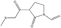 3-(2-METHYLSULFANYL-ACETYL)-1-VINYL-PYRROLIDIN-2-ONE 结构式