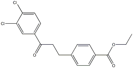 3-(4-CARBOETHOXYPHENYL)-3',4'-DICHLOROPROPIOPHENONE 结构式