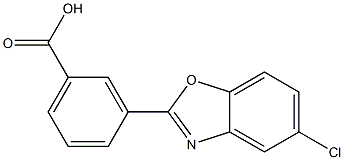 3-(5-CHLORO-1,3-BENZOXAZOL-2-YL)BENZOIC ACID 结构式