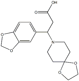 3-(1,3-Benzodioxol-5-yl)-3-(1,4-dioxa-8-azaspiro-[4.5]dec-8-yl)propanoicacid