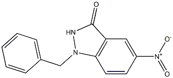 1-Benzyl-1,2-dihydro-5-nitroindazol-3-one 结构式