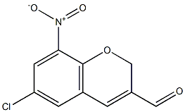 6-CHLORO-8-NITRO-2H-CHROMENE-3-CARBALDEHYDE 结构式