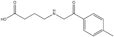 4-([2-(4-METHYLPHENYL)-2-OXOETHYL]AMINO)BUTANOIC ACID 结构式