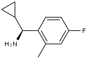 (1S)Cyclopropyl(4-fluoro-2-methylphenyl)methylamine 结构式