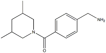 1-[4-[(3,5-DIMETHYLPIPERIDIN-1-YL)CARBONYL]PHENYL]METHANAMINE 结构式