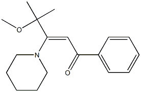 4-METHOXY-4-METHYL-1-PHENYL-3-PIPERIDIN-1-YL-PENT-2-EN-1-ONE 结构式
