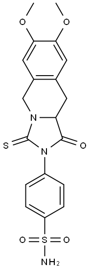 4-(7,8-DIMETHOXY-1-OXO-3-THIOXO-1,5,10,10A-TETRAHYDROIMIDAZO[1,5-B]ISOQUINOLIN-2(3H)-YL)BENZENESULFONAMIDE 结构式