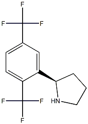 (2R)-2-[2,5-BIS(TRIFLUOROMETHYL)PHENYL]PYRROLIDINE 结构式