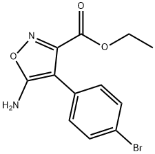 5-氨基-4-(4-溴苯基)异唑-3-羧酸乙酯 结构式