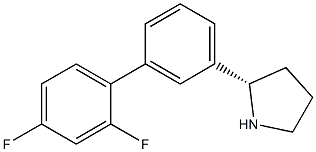 (2S)-2-[3-(2,4-DIFLUOROPHENYL)PHENYL]PYRROLIDINE 结构式