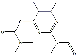 5,6-DIMETHYL-2-(N-FORMYLMETHYLAMINO)-4-PYRIMIDINYL DIMETHYLCARBAMATE 结构式