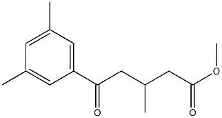 METHYL 5-(3,5-DIMETHYLPHENYL)-3-METHYL-5-OXOVALERATE 结构式