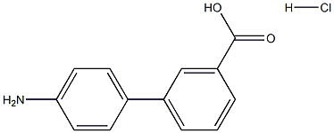 4'-Amino-biphenyl-3-carboxylic acid hydrochloride 结构式