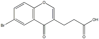 3-(6-Bromo-4-oxo-4H-chromen-3-yl)propanoic acid 结构式