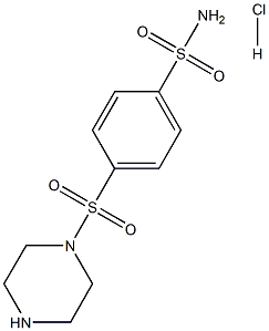 4-(PIPERAZIN-1-YLSULFONYL)BENZENESULFONAMIDE HYDROCHLORIDE 结构式