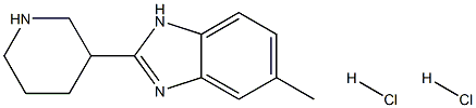 5-METHYL-2-PIPERIDIN-3-YL-1H-BENZOIMIDAZOLE DIHYDROCHLORIDE 结构式