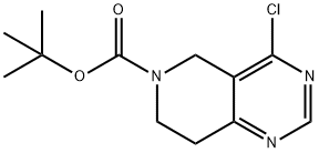 N- BOC -4-氯-5,7,8-三氢吡啶并[3,4-D]嘧啶 结构式