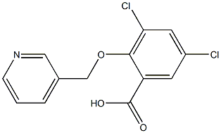 3,5-DICHLORO-2-(PYRIDIN-3-YLMETHOXY)BENZOIC ACID 结构式