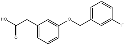 3-(3-氟苄氧基)苯乙酸 结构式