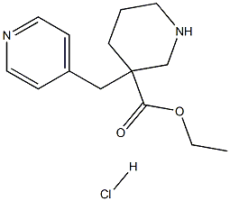 3-PYRIDIN-4-YLMETHYL-PIPERIDINE-3-CARBOXYLIC ACID ETHYL ESTER HCL 结构式