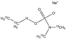 ETHYL HYDROGEN DIMETHYLAMIDOPHOSPHATE, SODIUM SALT (13C4) 结构式