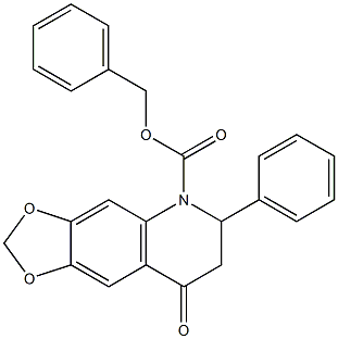 (2R)-5-Benzyloxycarbonyl-8-oxo-6-phenyl-7,8-dihydro-6H-[1,3]dioxolo[4,5-g]quinoline 结构式